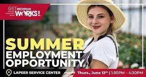 Summer Employment Opportunity