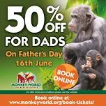 50% off for Dads this Father's Day at Monkey World