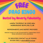 FREE DRAG BINGO @ Murrurundi Bowlo.