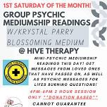 Group readings at HIVE THERAPY 1st Sat. of month. 4-6pm