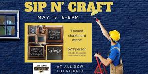 Sip n' Craft 6-8pm