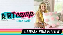 1 Day Summer Camp - Canvas Pom Pillow