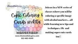 Copic Coloring- Cards with Rita JUNE2024