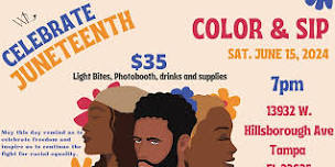 Juneteenth Color & Sip Social