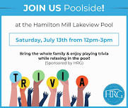 Poolside Trivia at Hamilton Mill Lakeview Pool