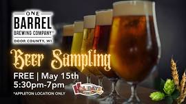 FREE One Barrel Brewery Beer Sampling at Holidays Pub & Grill (Appleton)