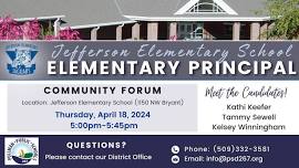 Meet the Jefferson Elementary Principal Candidates - Community Forum