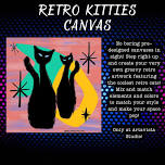 Retro Kitties Canvas