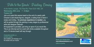 Beach Painting Evening Fleet