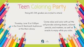 Teen Coloring Party