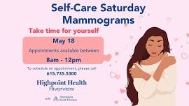 Self-Care Saturday Mammograms at Highpoint Health – Riverview