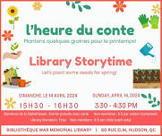 Spring Storytime at the Hudson War Memorial Library