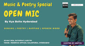 Music & Poetry Special Open Mic By Kya Bolte Hyderabad at Redbrick Offices, Salarpuria, Hyderabad