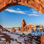 Snow on Arches, Canyonlands NPs, Goblin Valley, with moderate hikes