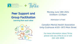 Peer Support and Group Facilitation Workshop