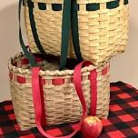 Tote Basket with Canvas Handles