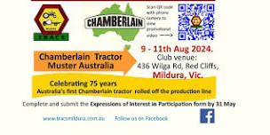 Chamberlain Tractor Muster Australia — AOMC