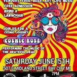 Cosmic Rose performing music of The Grateful Dead - 60's Fest - 500 block of Midland St - Bay City