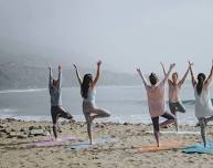 Beach yoga