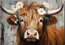 Pretty Highland Cow - paint class