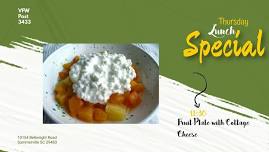 Thursday Lunch Special - Fruit Plate with Cottage Cheese