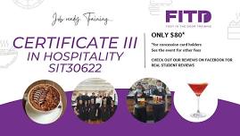 Certificate III in Hospitality - SIT30622