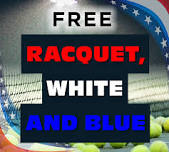 Racquet, White and Blue