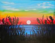 Paint and Sip this Serene Seagrass Sunset