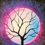 Family Painting Class: Bright Moon Galaxy