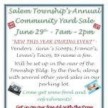 Salem Township's Annual Community Yard Sale