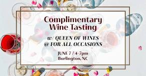 Complimentary Wine Tasting