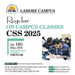 On Campus Regular Class for CSS 2025 Screening Test & Written Preparation at NOA Lahore Campus CSS2025 Batch | 20% Discount