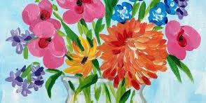 Paint and Wine Night in Whangarei - Flowers Say It All