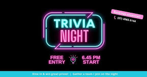 ✨ TRIVIA NIGHT  TUES APR 9 ✨