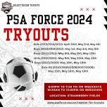 PSA Force 2024 Tryouts - Boys 2012 & 2011 - 3 DAYS!