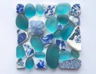 COASTAL MOSAIC – SEAGLASS AND CROCKS