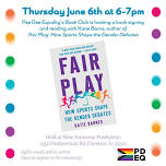 Book signing and reading with Katie Barns, author of Fair Play: How Sports Shape the Gender Debates