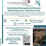 Small Animal Disaster and Emergency Sheltering Awareness Level