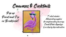 Pop up Paint & Sip in Brookfield @ Wahlburgers - Canvaes & Cocktails