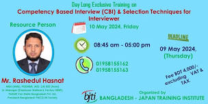 Competency Based Interview (CBI) & Selection Techniques for Interviewer