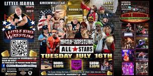 Greenville, SC - Micro Wrestling All * Stars: Round 2! Little Mania Rips Through The Ring!