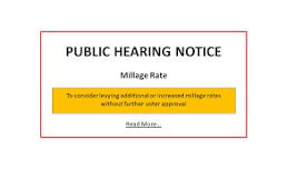 City of Leesville to Hold Public Hearing on Millage Rates