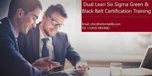 Dual Lean Six Sigma Green   Black Belt Certifica Training in Charleston  WV,