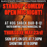 Standup Comedy Open Mic Night! At Hog Shack Bar-B-Q