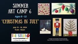 Summer Art Camp #6 - Christmas in July (ages 8-12)