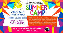 Summer Camp for Nature Explorers and Creative Artists, 3-12 years of age (Morning and evening)