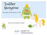 Toddler Storytime at the Library!