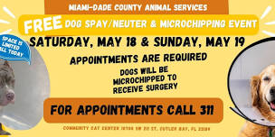 FREE Spay/Neuter & Microchipping Events for DOGS