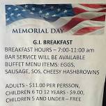 Memorial Day GI breakfast!