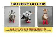 Kinky Birds sculptures by artist Lacy Atkins: Opening Reception